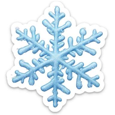 Melting snowflake sticker