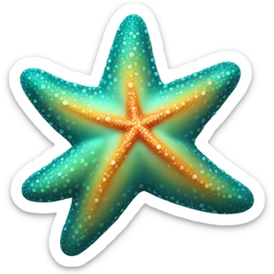 Colored sea star  sticker