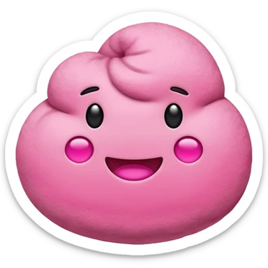 Pink poop emoji sticker
