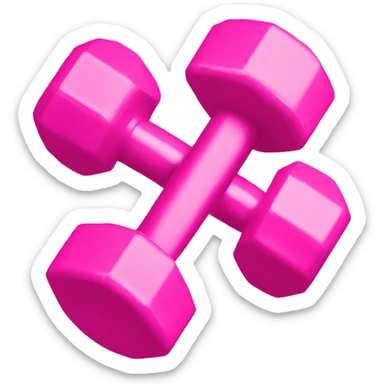 Two pink dumbbells sticker
