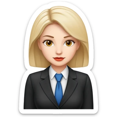 professional woman character with business attire sticker