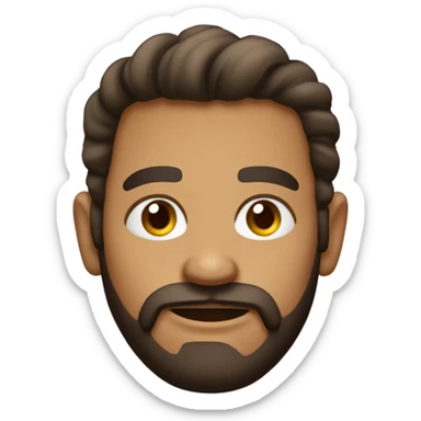 um homem de cabelo feito castanhos, sem barba, musculoso, com olhos castanhos e de quimono sticker