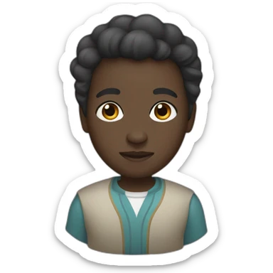 dark skinned Kazakh sticker