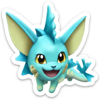 Vaporeon Water type Pokémon sticker
