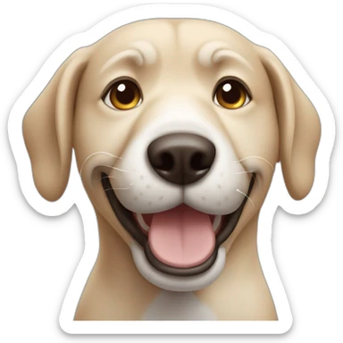 dog palming face sticker