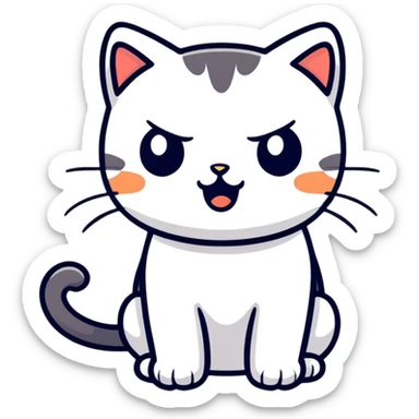 Shocked kitty  sticker