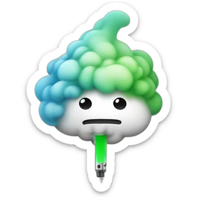 Poof of vaping sticker