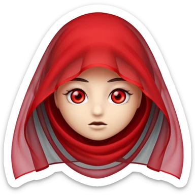 Red eyes with a vail of smoke sticker