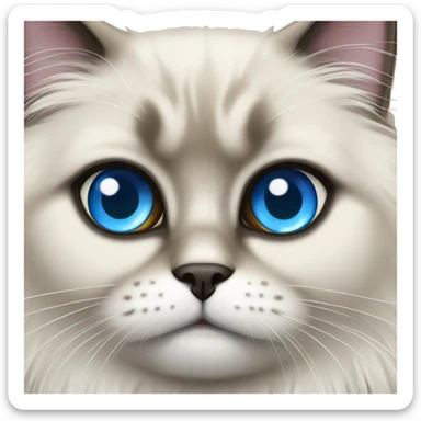 himalayan cat blue eyes sticker