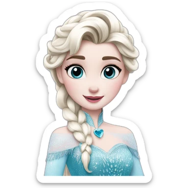 Heart elsa frozen sticker