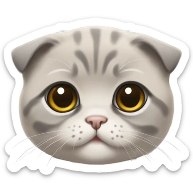 Scottish fold kitten sticker