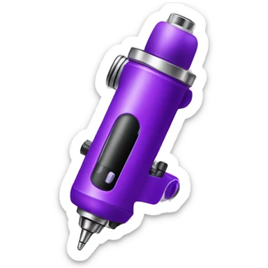 Purple wireless tattoo machine sticker