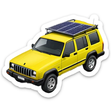 Jeep XJ solar yellow sticker