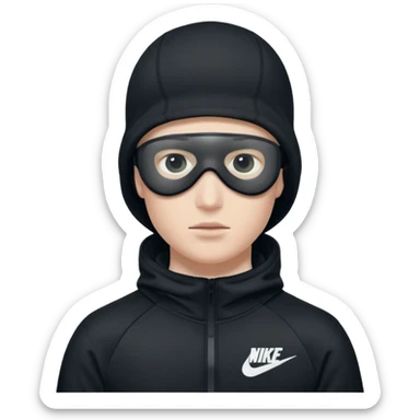 White person wearing a Nike Tex with hood and ski mask co all black and https://encrypted-tbn0.gstatic.com/images?q=tbn:ANd9GcTQEV3H5Fpq8Dp-ki2RTwgbdHqMsKZzDtarA9ywqiFzKVKjxdLc5Fq9yDOax7-XC4trueI2pFuItpqM_TVrGODdDG5la_rbm9lB8utSLKXm&s=10 sticker