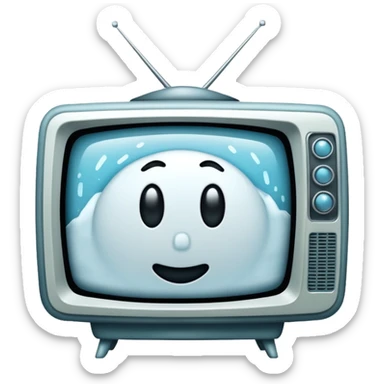 television static(snowy) from the Ring movie sticker