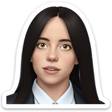 realistic portrait of girl sticker