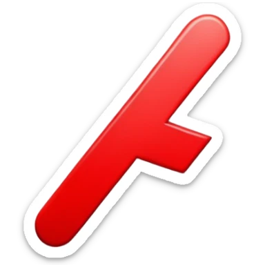 Negative symbol, minus sign, red sticker