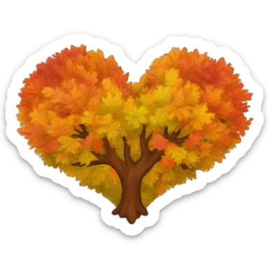 Heart of the autumn colors  sticker