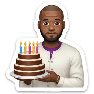 can you make a lebron bald and with a cake sticker