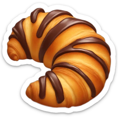 Croissant chocolate sticker
