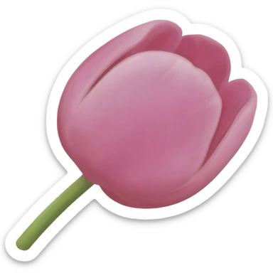 pink tulip with soft glow sticker