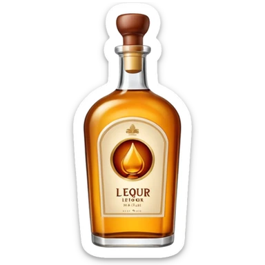 Envasado de botella de licor ocn boquilla de llenado y son logo en la botella sticker