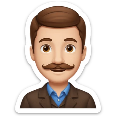 mustache Young boy,Big mustache. sticker