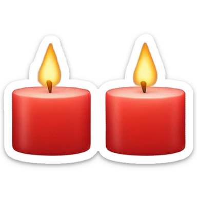 Velas rojas sticker