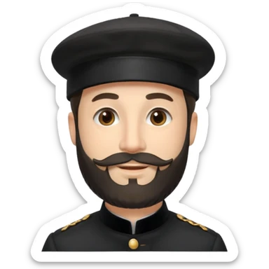 Claude Monet wear black berret hat sticker