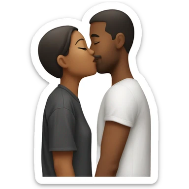 Girlfriend kissing boyfriend sticker