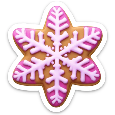 pink snowflake cookie  sticker