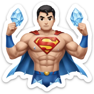 Superman vs ice sticker