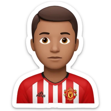 Man in Manchester United football shirt  sticker