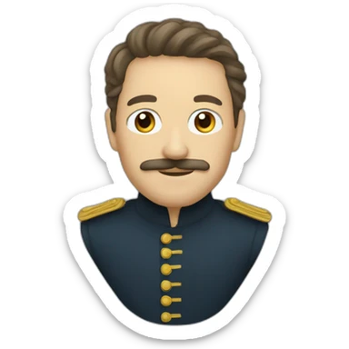 Create an emoji representing a French lieutenant sticker