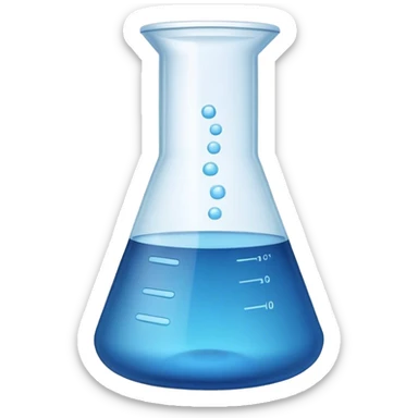 Lab beaker blue sticker