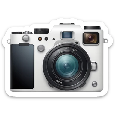 Mirrorless white camera
 sticker