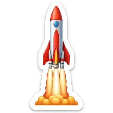 rocket launch sticker