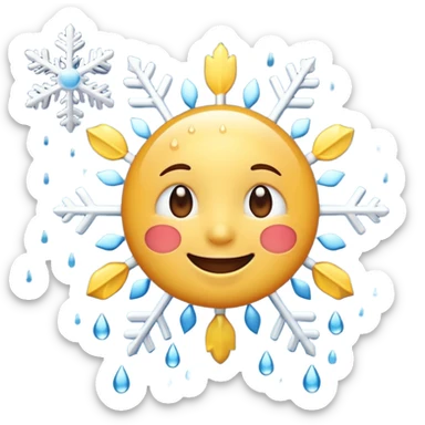 create a realistic emoji showing different weather siituations sticker