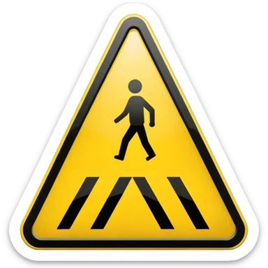 pedestrian crossing sign sticker