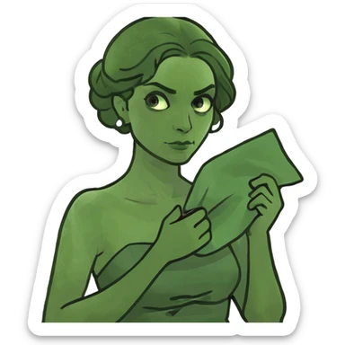 Sad woman sticker