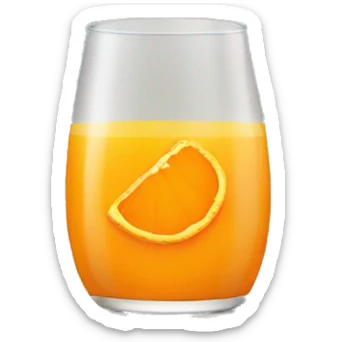 Orange juice sticker