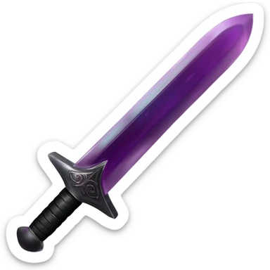 Create a dark purple obsidian sword sticker