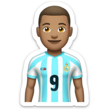 Mbappé avec le maillot de l’OM sticker