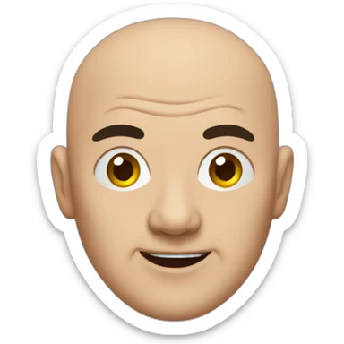 dr. evil bald head sticker