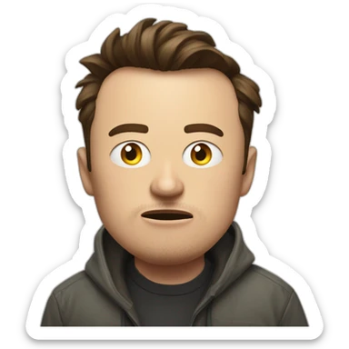 Deranged-Elon-Musk-homeless sticker