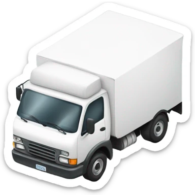 White delivery truck  sticker