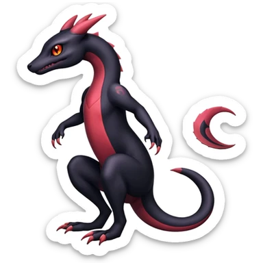 Salazzle-Salandit-Umbreon-Fakémon-hybrid-creature (full body)  sticker