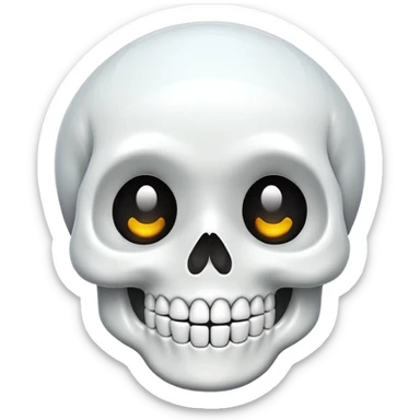 kawaii cute skull sticker