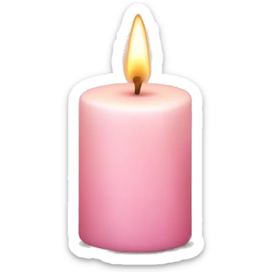 light pink candle sticker