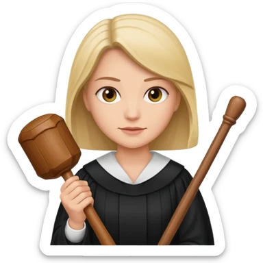 Married Judge with a Mallot  sticker